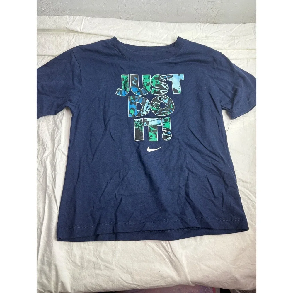 Nike Kids Navy Blue Just Do It Graphic T Shirt Size 6X